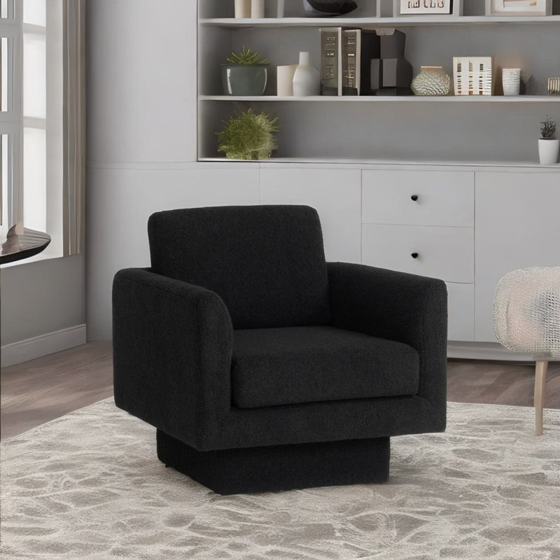 Ensemble de 2 chaises pivotantes 360 °, Ours en peluche noir