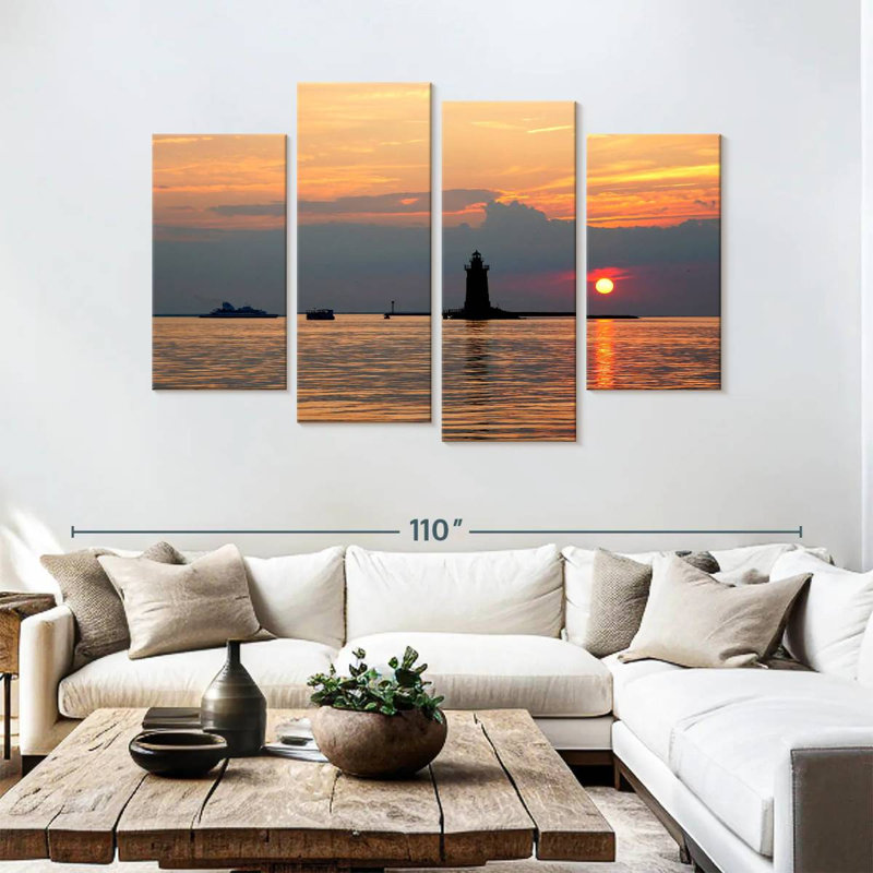 Aletra Cape Henlopen Lighthouse Sunset, 54" H x 84" W