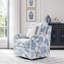 Fauteuil pivotant à 360 degrés à motif floral avec dossier capitonné-1202398243