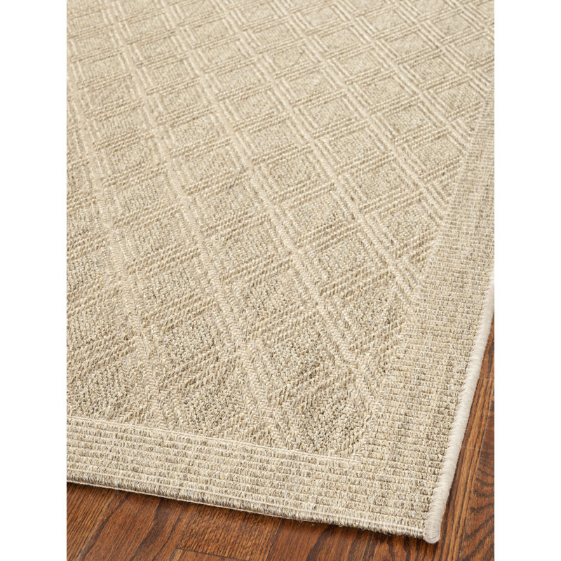Desmarais Jacquard Weave Sisal & Jute Geometric Rug, Rectangle 3' x 5'