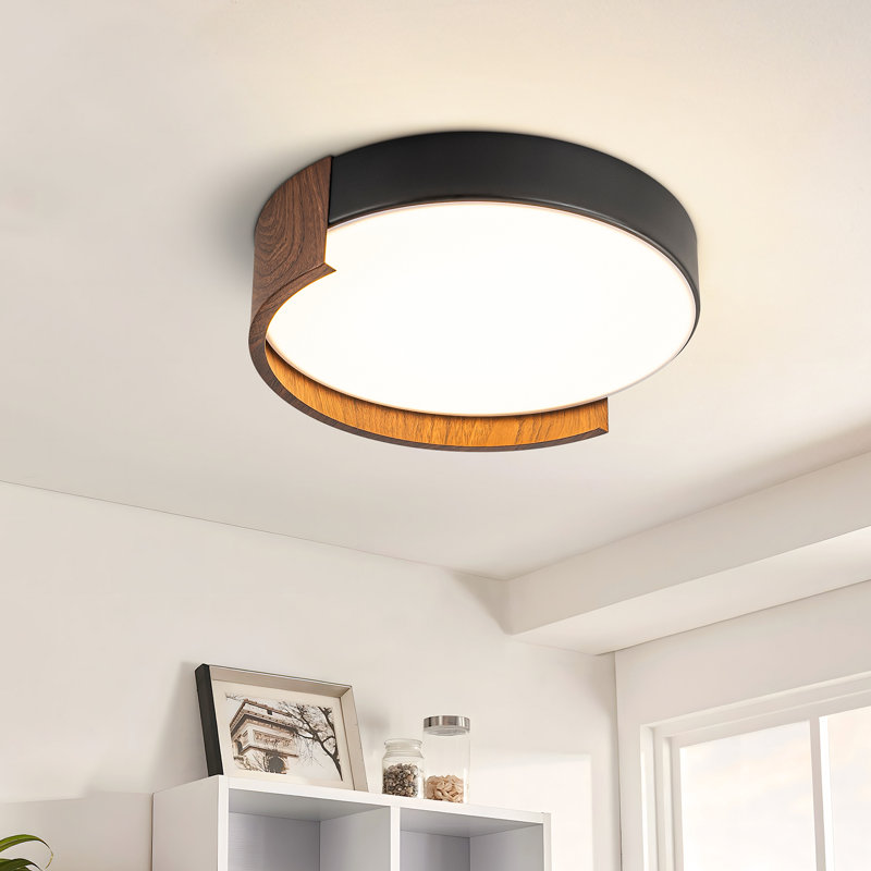 Simply Design Energy-Saving Round LED Dimmable Ceiling Light Acrylic Shade, 3.15" H x 11.81" W x 11.81" D, 24 W