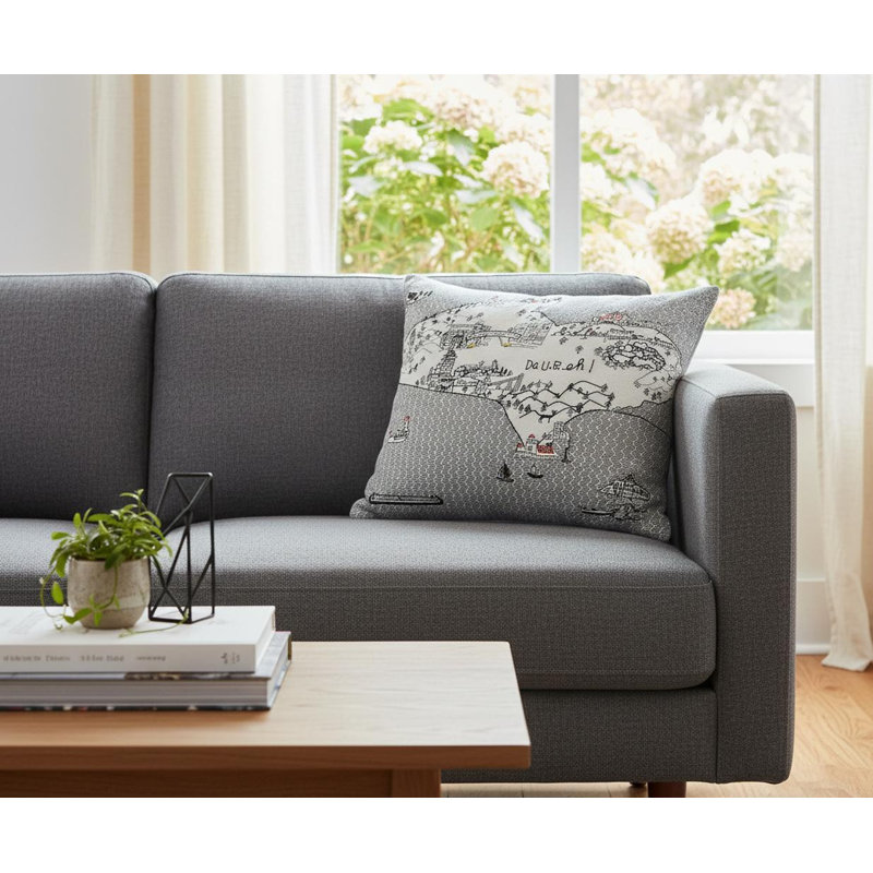 Coussin lombaire 25 po White Michigan, Crème