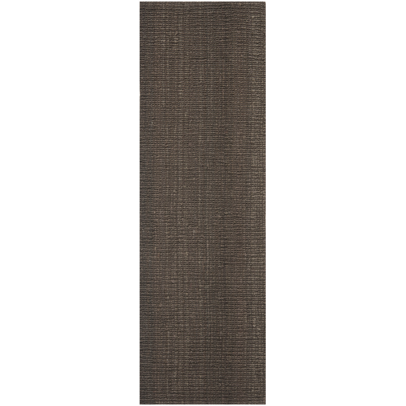 Auckland Handwoven Flatweave Jute/Sisal Brown Area Rug, Runner 2'6" X 14'