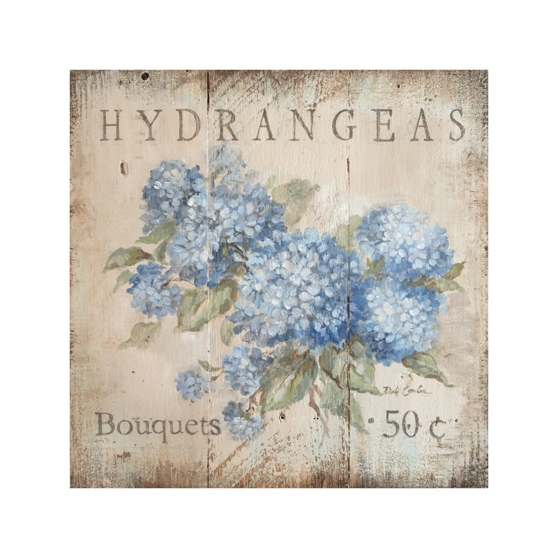 Hydrangeas Bouquets (50 Cents) by Debi Coules - Wrapped Canvas Painting, 93.98 cm H x 93.98 cm W x 1.91 cm D