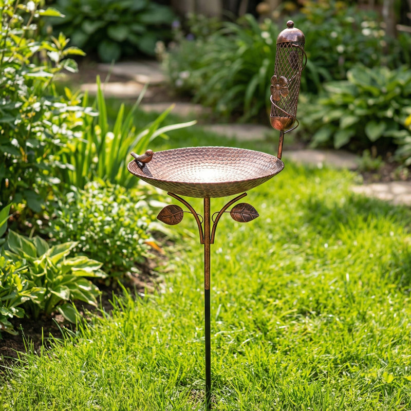 2 in 1 Bird Bath for Outside for Garden Lawn Decor