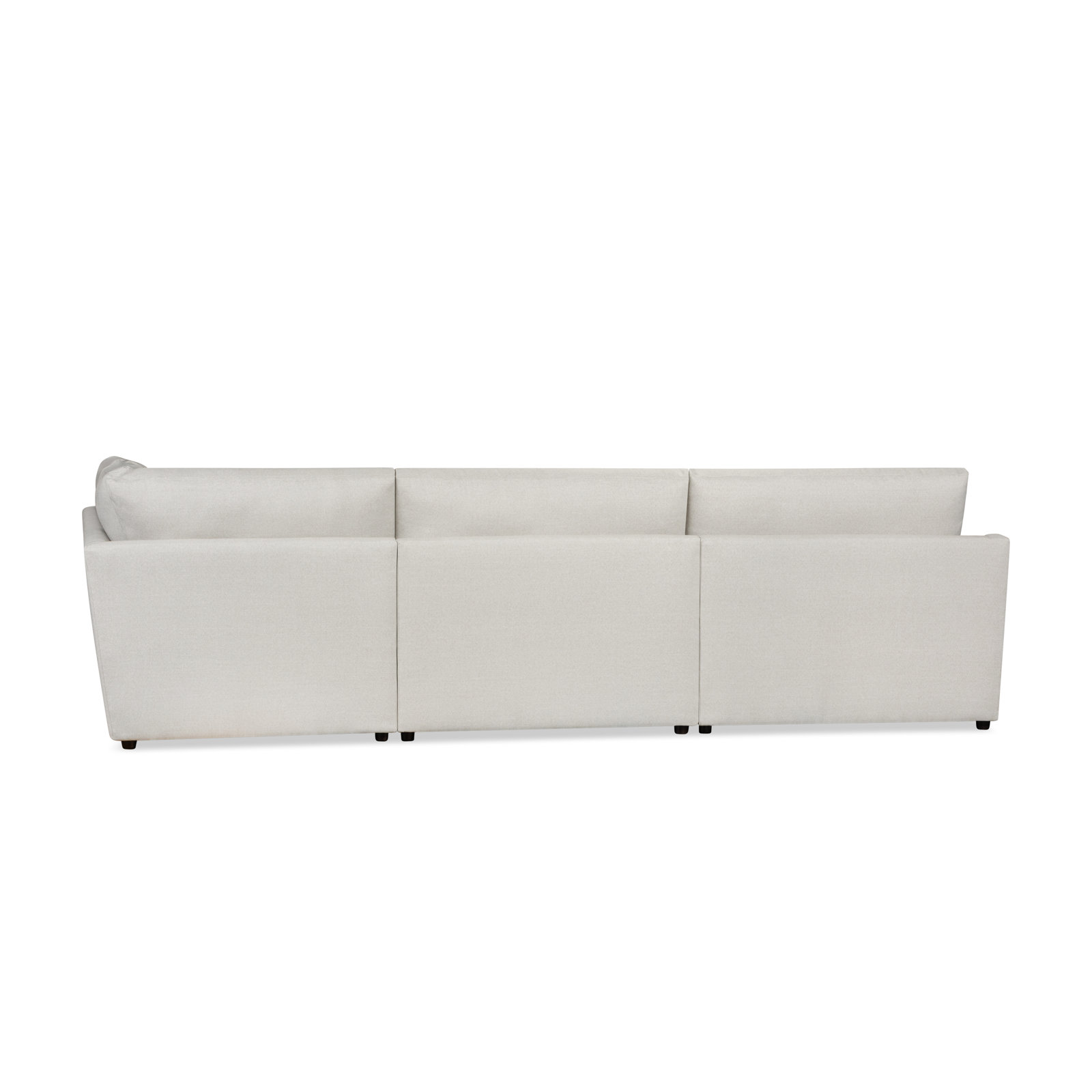 Essex Chaise Sectional, Macarena Light Gray Basketweave Fabric