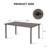 Zestversa 6-Person Rectangular Taupe Metal Outdoor Dining Table-122534882