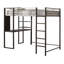 Lit mezzanine simple avec bureau et tablettes Saint-Louis