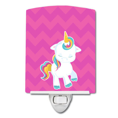 Chevron Unicorn Ceramic Night Light