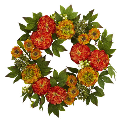 Handcrafted Faux Polyester 24'' Wreath
