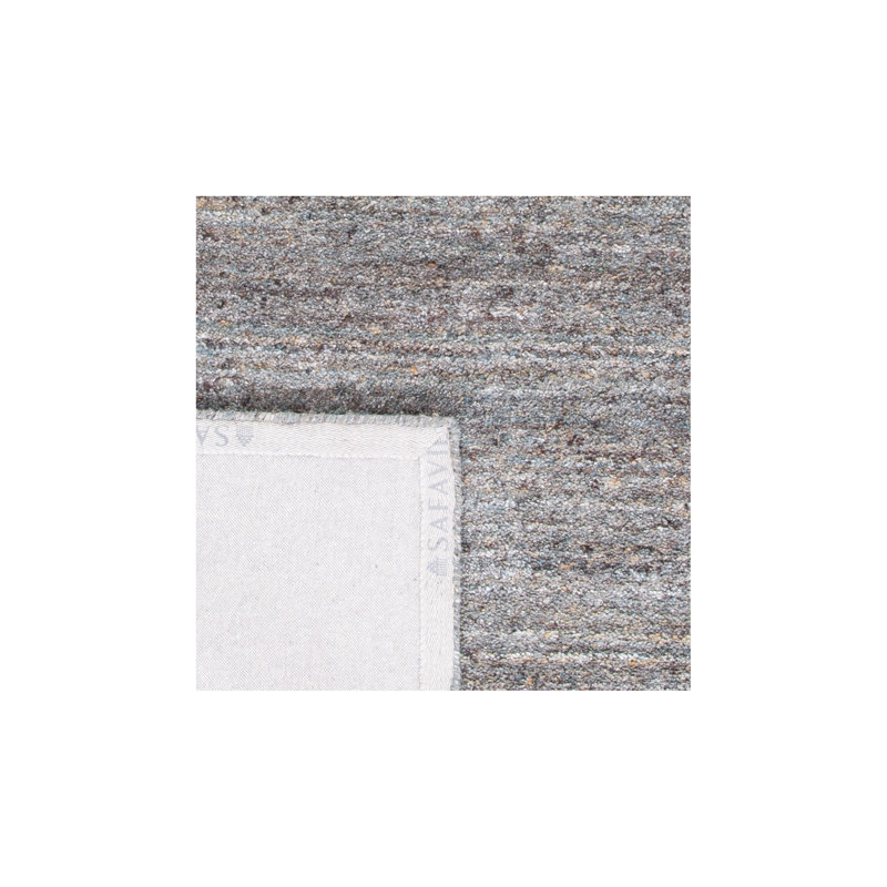 Tapis brun foncé en laine / coton et autres fibres Moniz touffeté à la main Moniz, Rectangle 5 pi x 8 pi