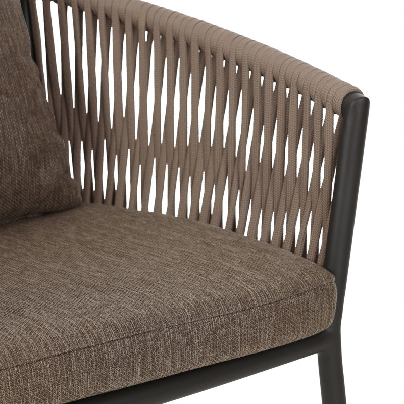 Porto Outdoor Dining Armchair, Ellor Brown, Bronze