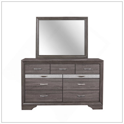 Grey Mirror With Durable MDF And Solid Wood Construction For Long-Lasting Elegance And Versatility
