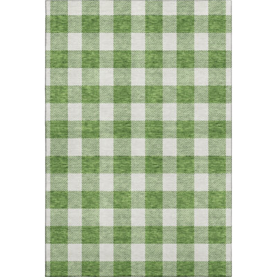 Premium Machine Washable Prisco Green Rug