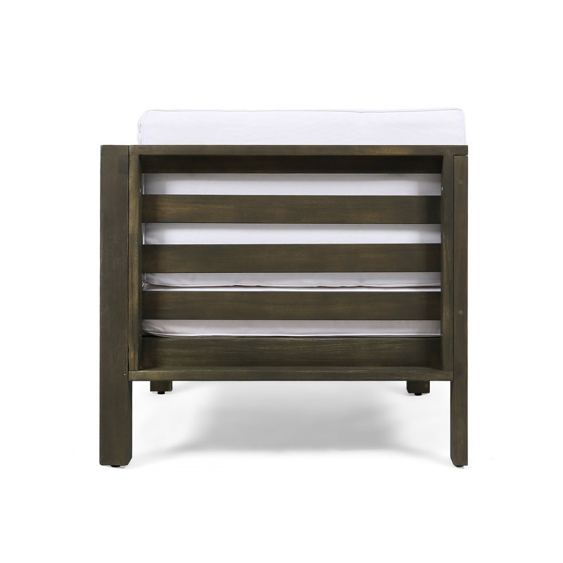 White Wood Arm Chair, 29.81 In. Depth, Width, 26.01 Height, 40.46 Lb Dependable Weight