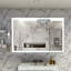 Miroir mural de salle de bain surdimensionné 60X40 pouces à DEL avec 3 modes de couleur et cadre en aluminium | Idée de cadeau