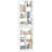 180CM Tall Bookcase Modern Bookshelf With 10 Open Cubes-White
