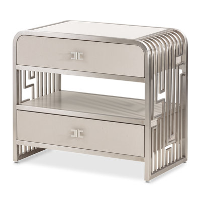 Roxbury Park 32'' W Metal Nightstand