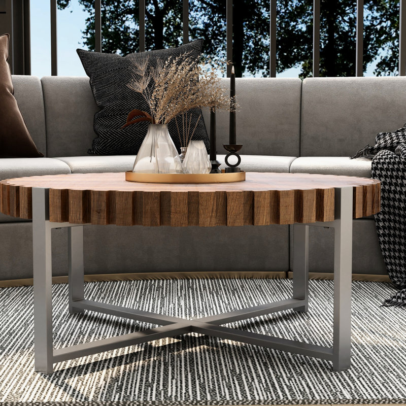 Table basse de 31,4 pouces avec surface lisse, design multifonctionnel et élégant