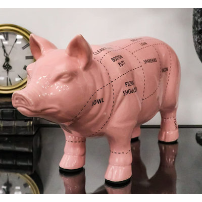 Trijn Trijn Large Country Pig Pork Butcher Chart Piggy Coin Bank Jar -  Gracie Oaks, 65AB3330D6694113A510812B9425453F