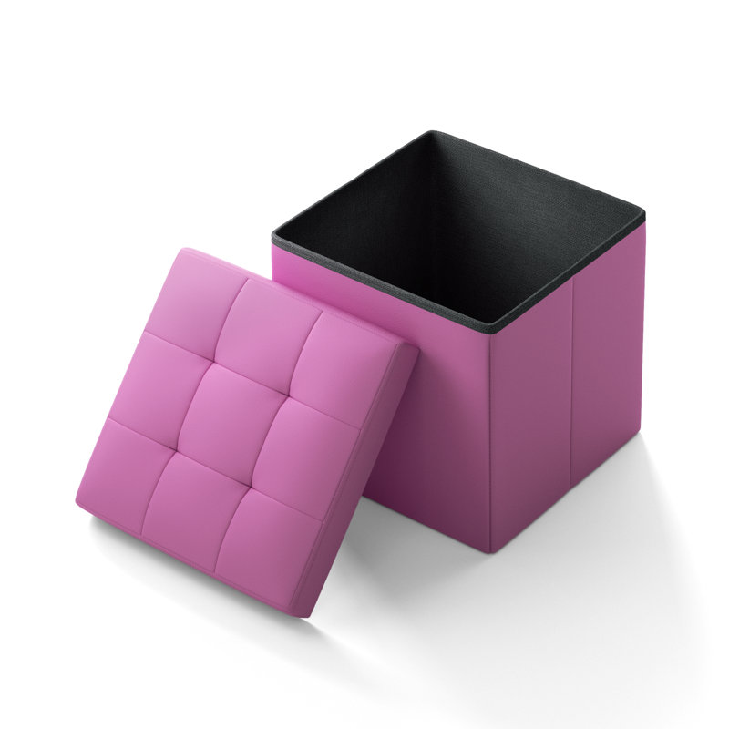 Repose-pieds Donabelle, Similicuir mauve