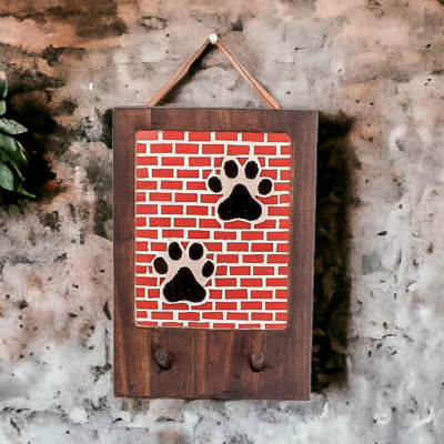 Handmade Lovely Paws Wood Coat Rack