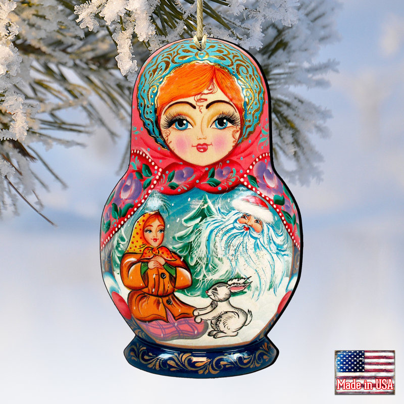 Tidaholm 5.5'' Wood Hanging Figurine Ornament