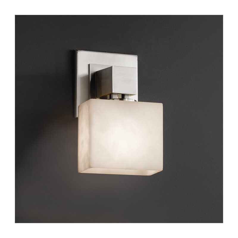 Plafonnier encastré 1 lumière Brey, Nickel brossé