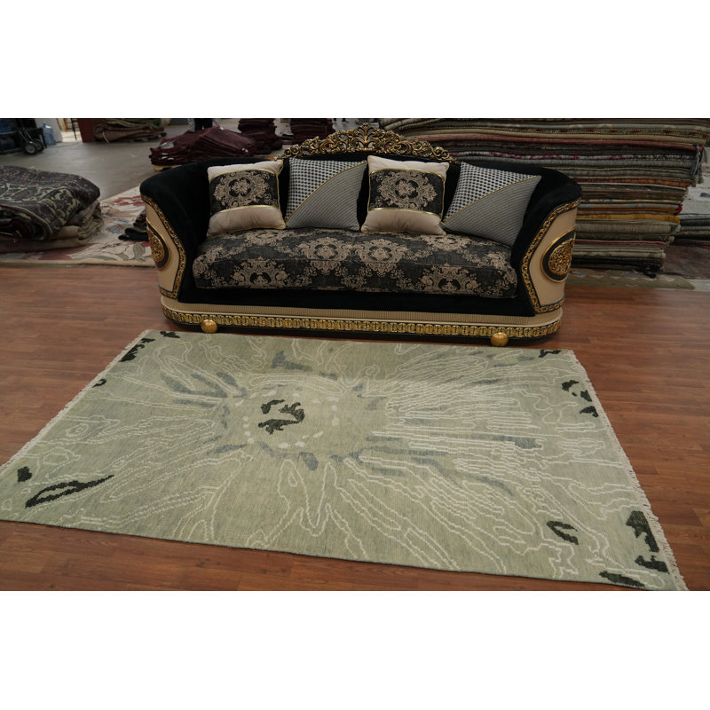 Tapis moderne en laine de style Gabbeh 5 x 8