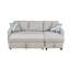Canapé-lit de salon gris en tissu moelleux 2 pièces