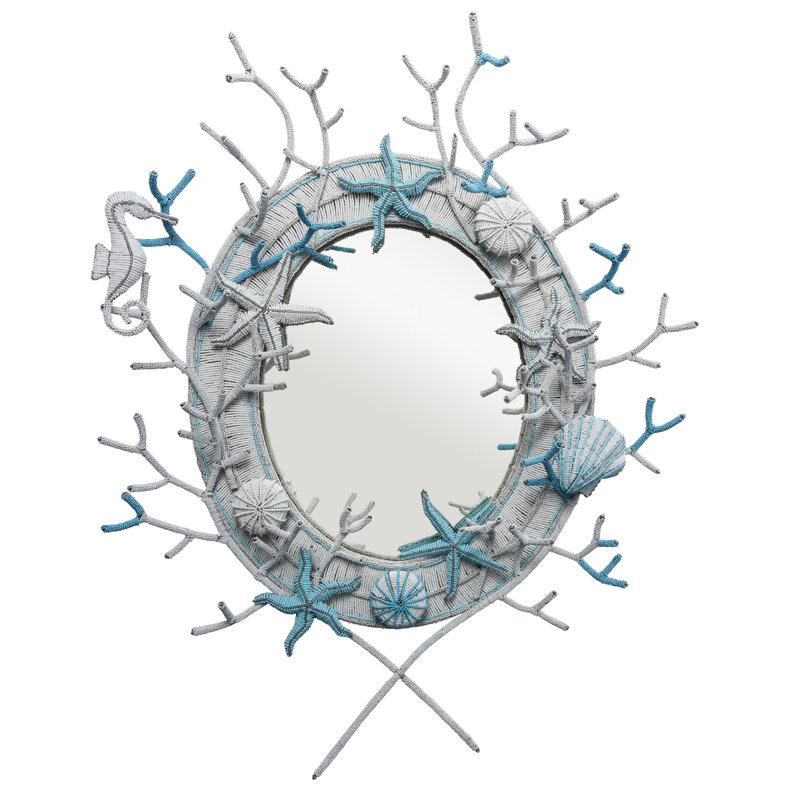 Sea Me Mirror, Sky Blue/White