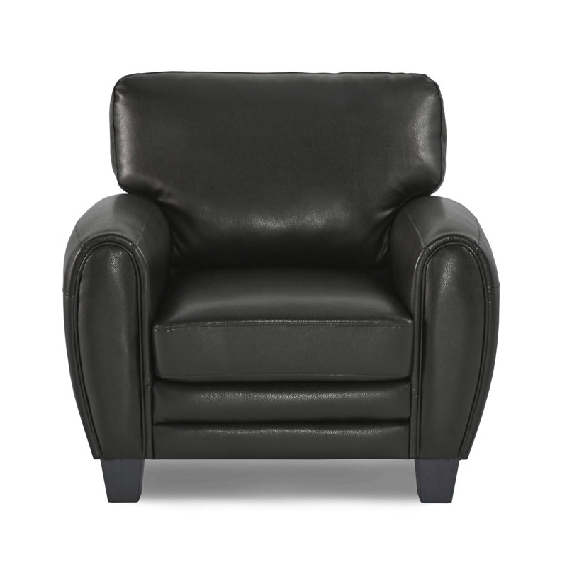 Ensemble de canapé moderne noir 3 pièces Comfort, L 85 po