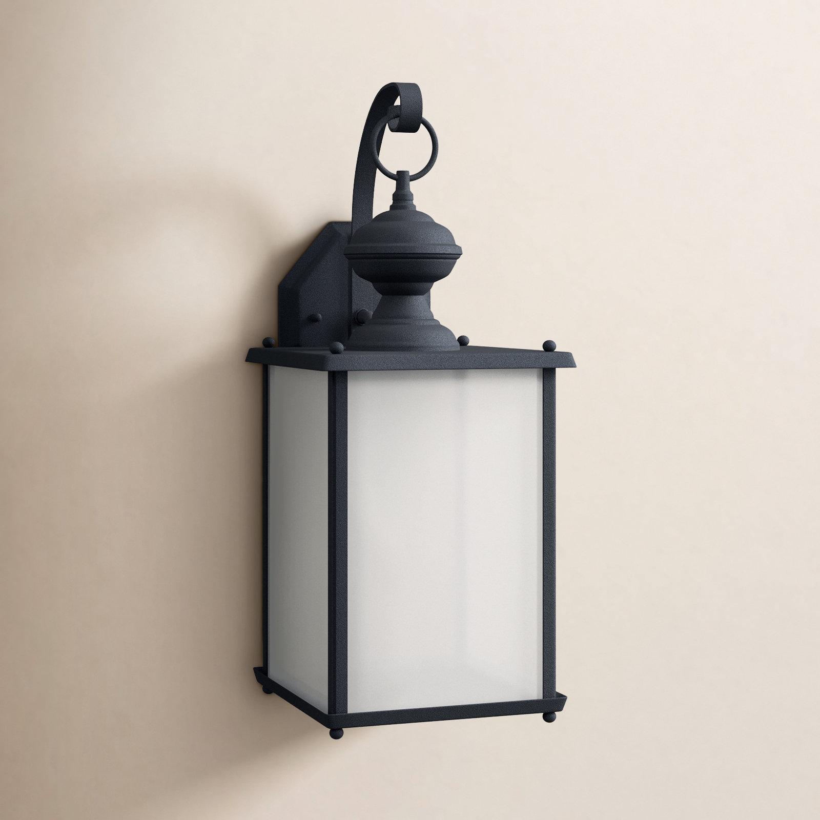 Adaline Single Light Outdoor Wall Light, Black, No