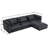 4 Pieces L Shaped Upholstered Sectional Modular Cloud Sofa With Ottoman-1989508683