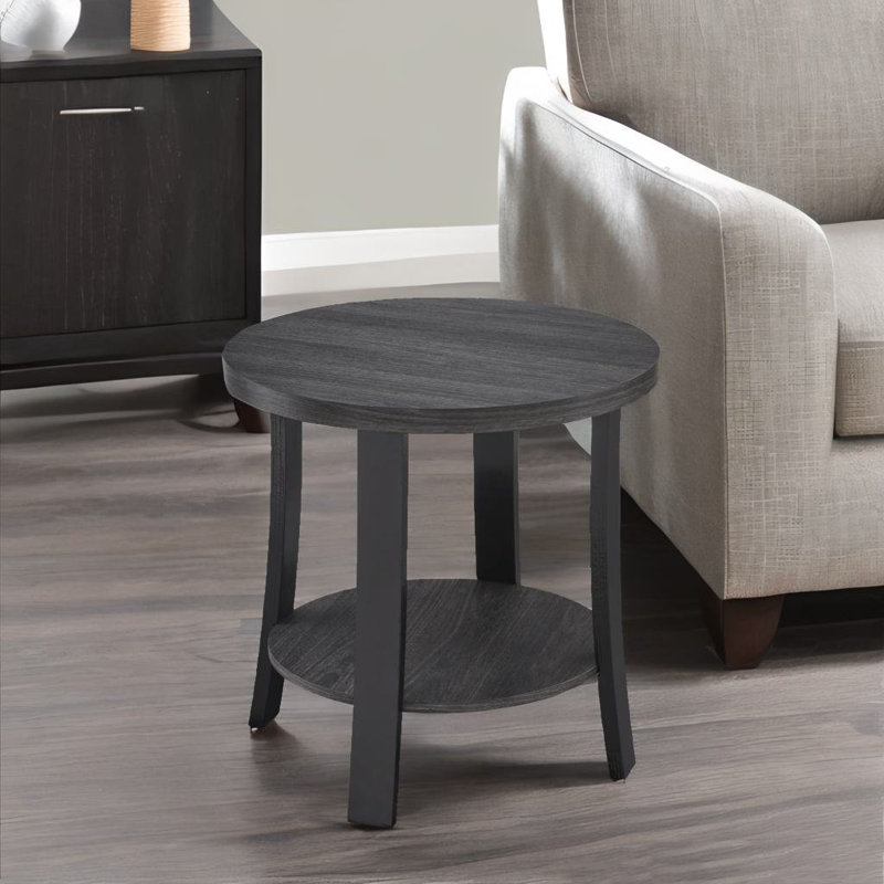 Aidrik End Table, Charcoal