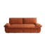 Canapé-lit Queen orange en velours côtelé, 73,2 pouces, convertible de 31 pouces, housse de coussin amovible, lit gigogne, doux et offrant un bon soutien