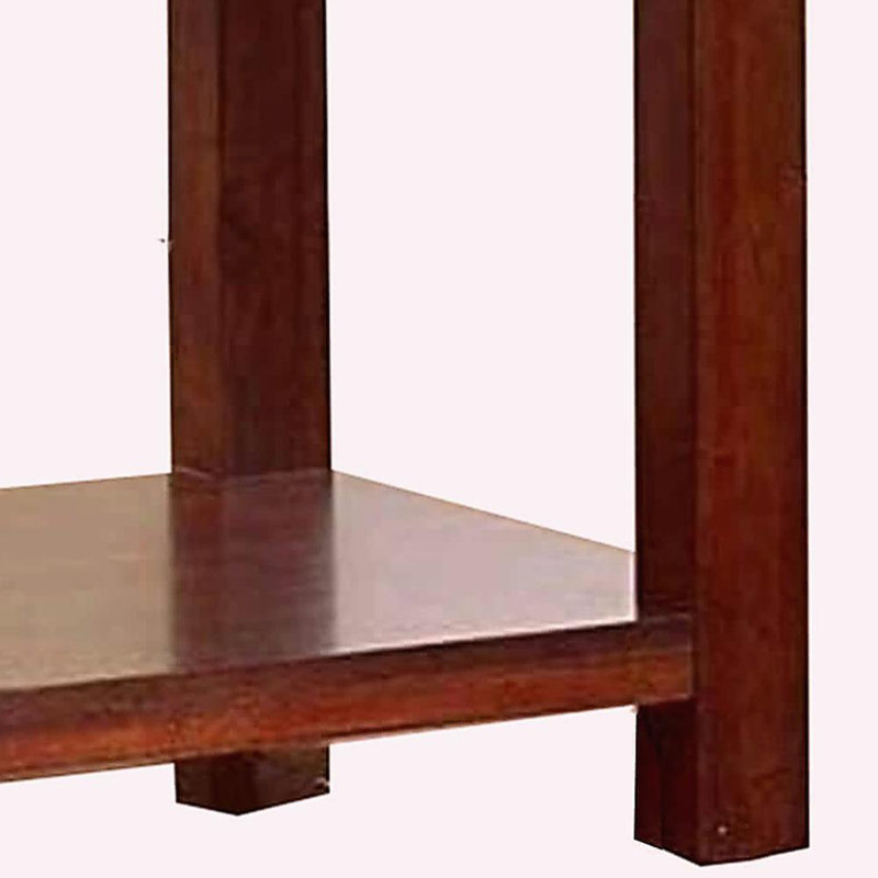 Design de grain de bois naturel avec tablette ouverte rouge cerise foncé 1 pièce de mobilier de salon