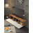 Modern TV Stand with Wall-Mount Option, Atlantic Pine & White, 53.1 x 12.6 x 13.8 inches | 100% Melamine Coated Chipboard, Thickness: 0.7 inches | Features Numerous Shelves for Organized Entertainment Setup-2117575384