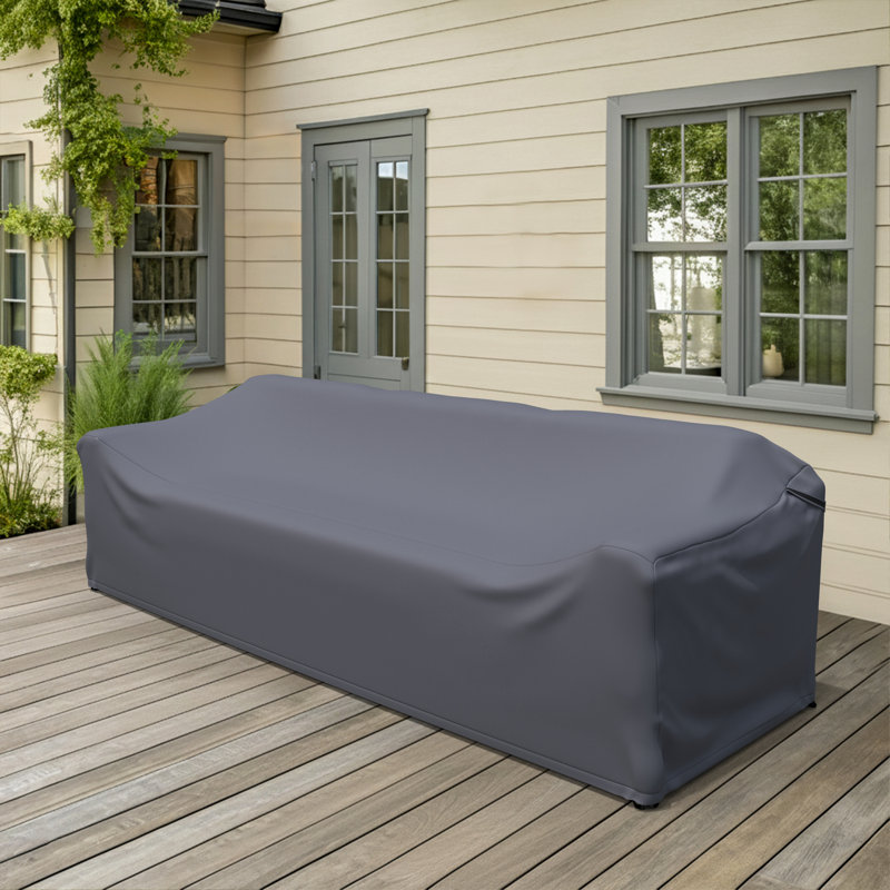 Iffie 98.5'' Wide Rectangle Aluminum Patio Sofa Cover