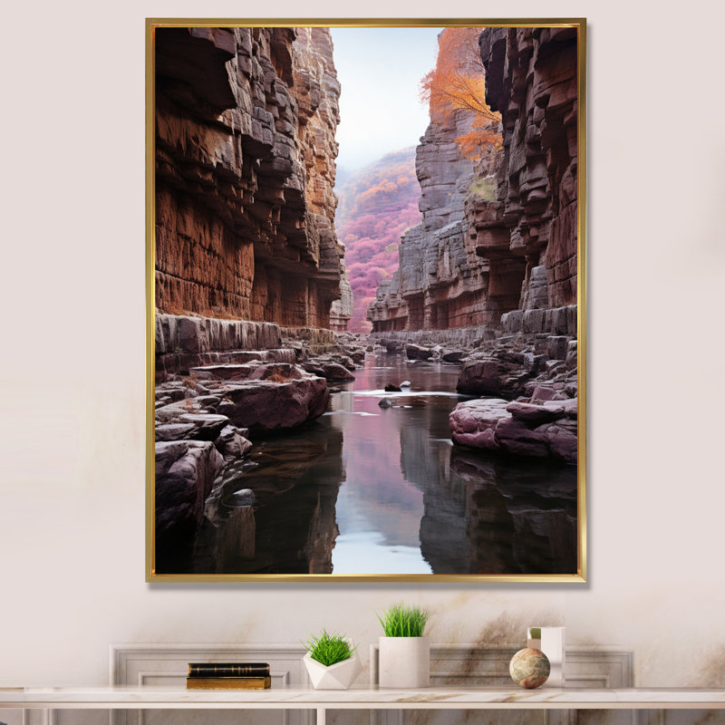 Canyon Photo Mute Spectacle III - impression, H 20 po x l 12 po x P 1 po, Cadre flottant doré