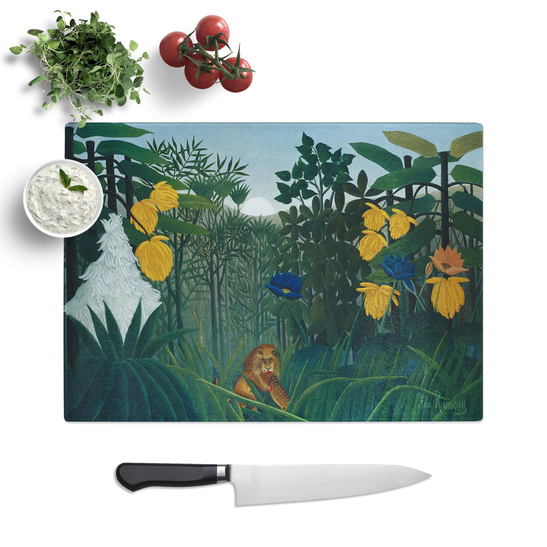 The Repast of the Lion by Henri Rousseau Chopping Board
