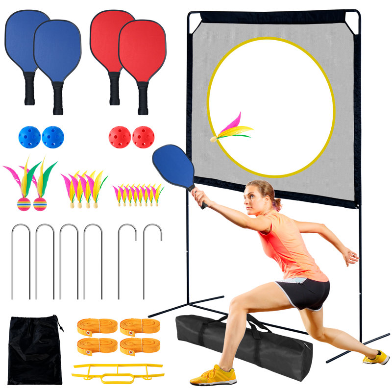 Paddle Games with Net, A Racket Game, Fun Games for Family, Adjustable Height