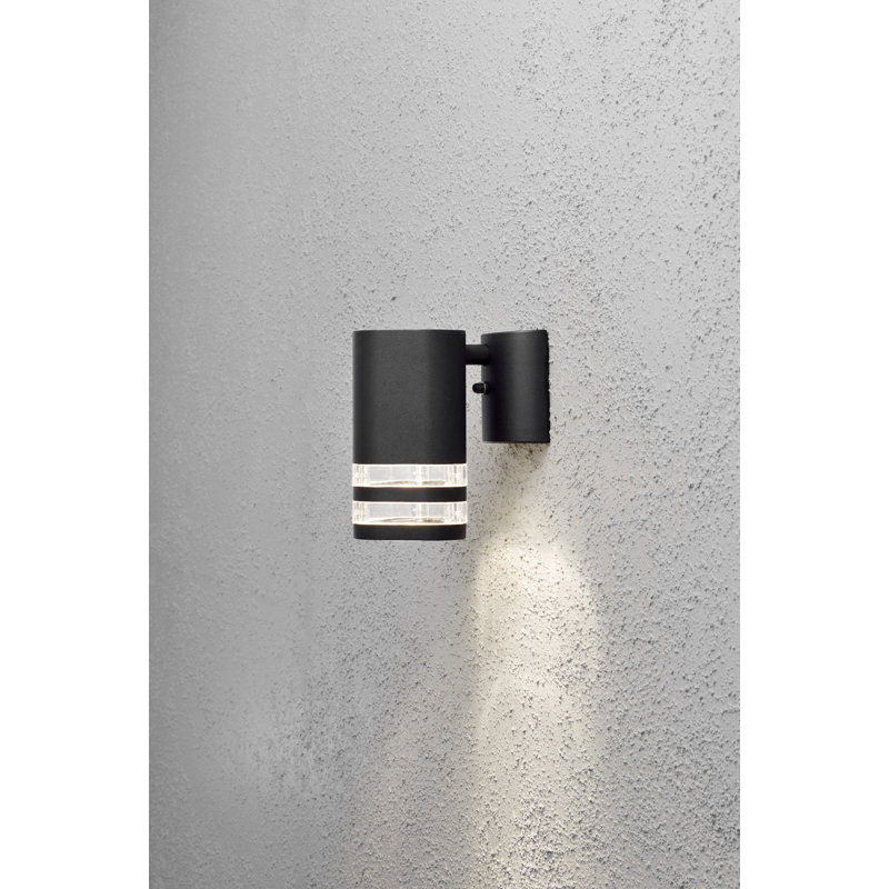 Modena 15.5cm H Outdoor Armed Sconce, Matt Black