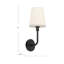Applique murale 1 lumière pour salle de bain Tindra-66310569
