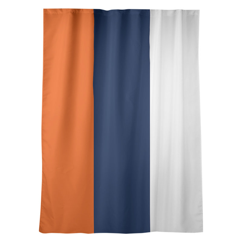 Room Darkening Curtain Single Panel, Los Angeles Baseball Orange/Navy Blue/White
