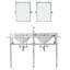 Embassy Stone Oval Console Bathroom Sink with Faucet and Overflow-257216118