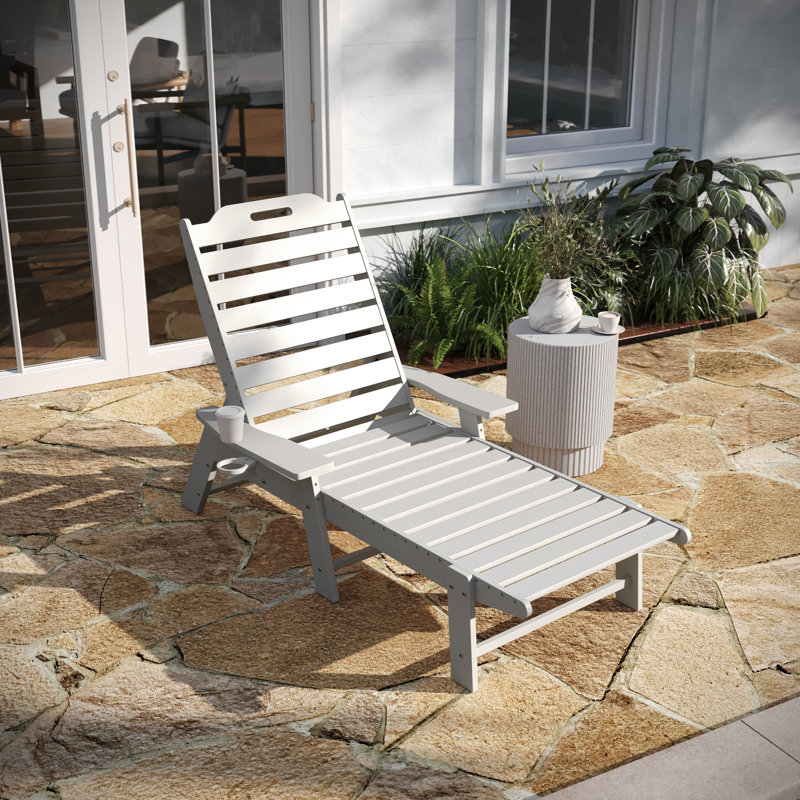 Collis Outdoor Chaise Lounge, White