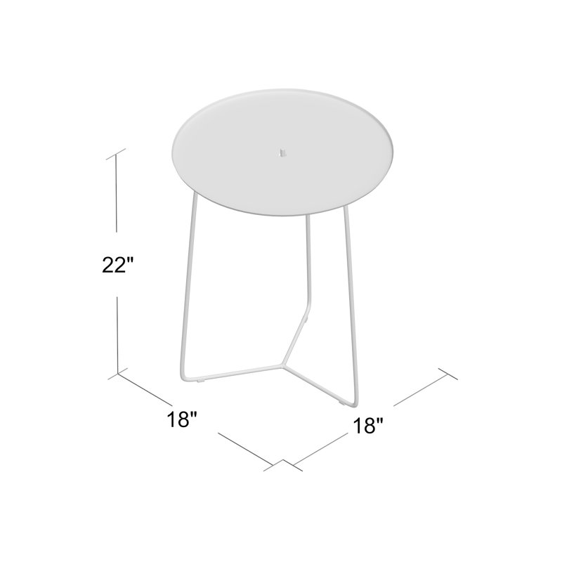 Cocotte Outdoor Round Side Table, Cactus