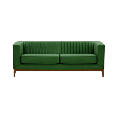 Buker Velvet Square Arms Sofa