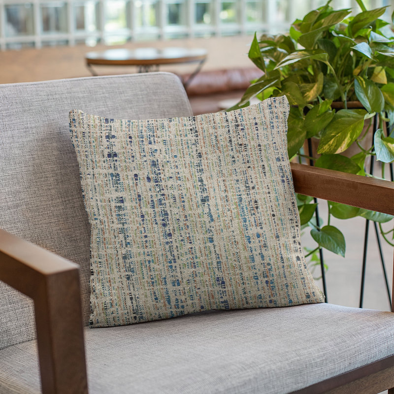 Mixed Abstract Outdoor Reversible Throw Pillow, 20" x 26"